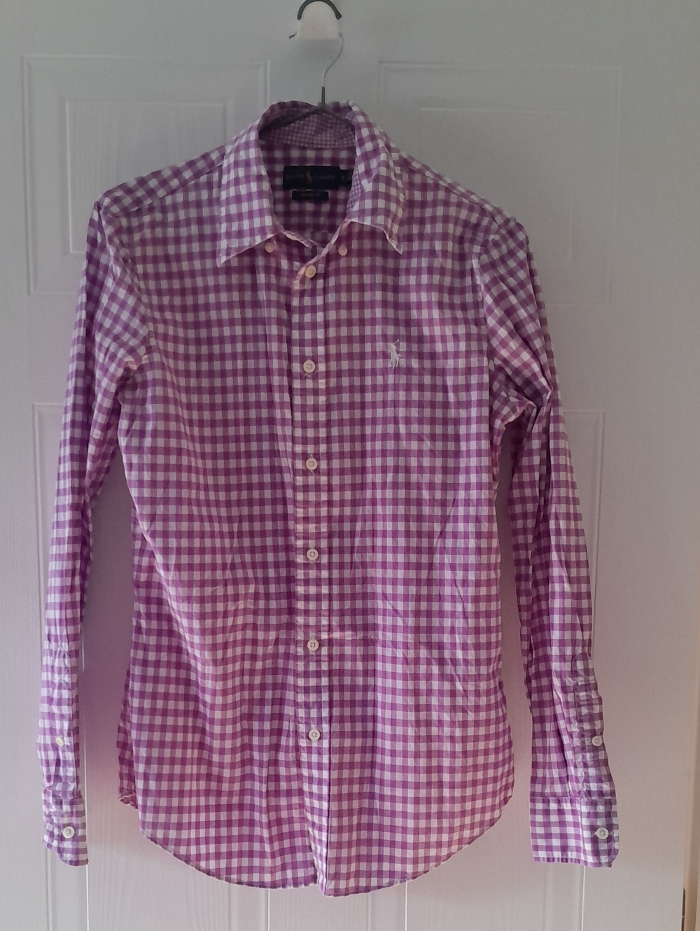 Ralph Lauren Purple Gingham Button-Down Shirt